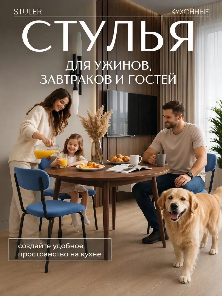 Стулья для кухни 2 шт мягкие со спинкой