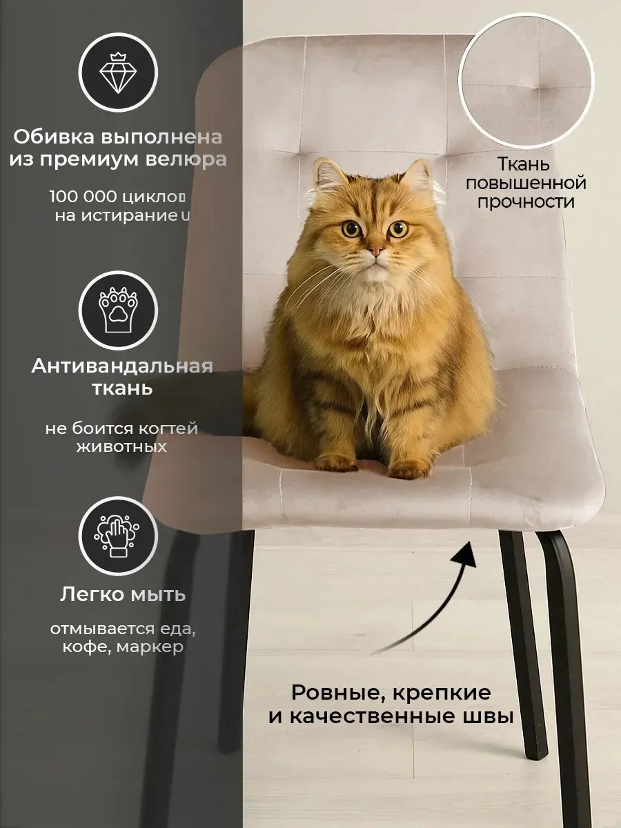 Стулья для кухни 3 шт с мягкой спинкой