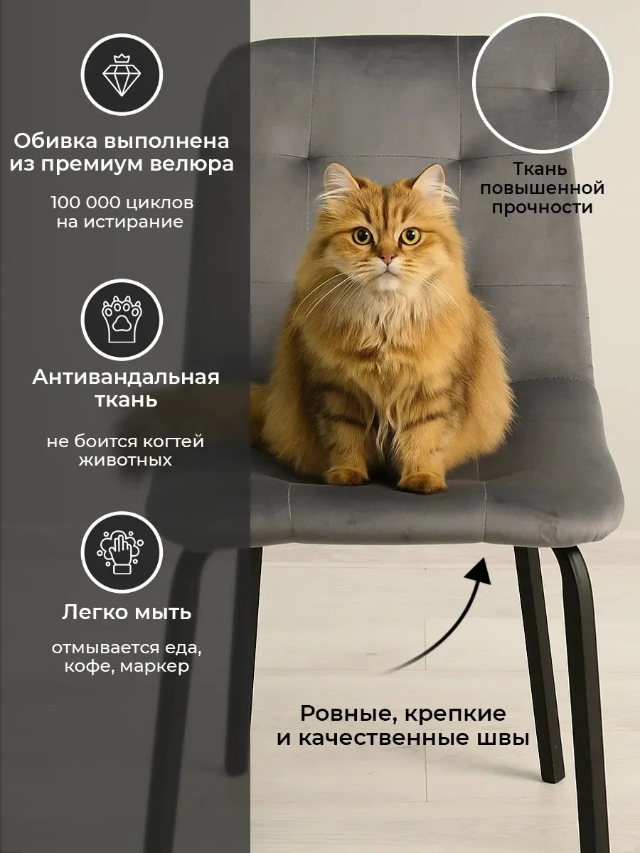 Стулья для кухни 2 шт с мягкой спинкой